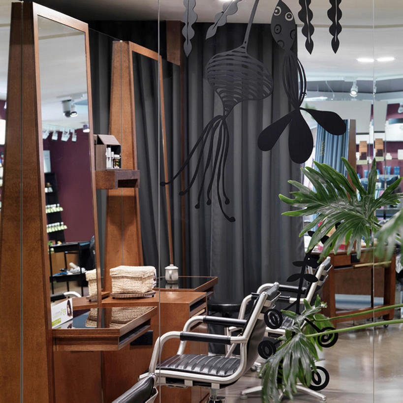 无人,方图,室内,家具,镜子,椅子,台湾,亚洲,光,现代,座位,装饰物,摄影,理发店,聚光灯,办公椅,照亮,昏暗,简单,彩图,当代,bj175