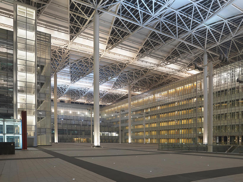 无人,横图,室内,建筑,圆柱,干净,现代,大厅,办公大楼,摄影,建造,生活方式,风格,照明设备,彩图,高层建筑,建筑结构,bj175