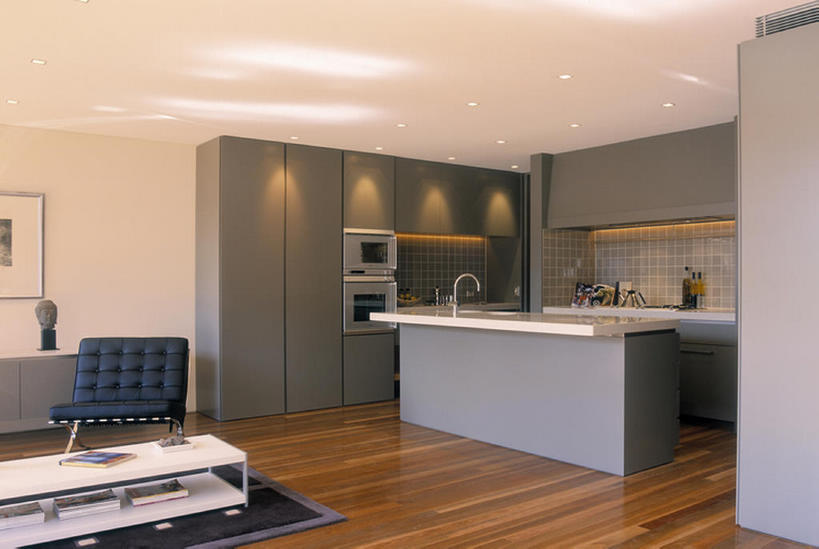 无人,家,横图,室内,时尚,厨房,地板,一排,整齐,木制,灶台,干净,现代,排列,摄影,照亮,风格,队列,房地产,开放式厨房,设计,彩图,厨房水槽,bj175